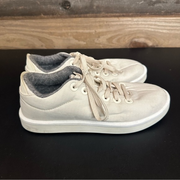 Allbirds Wool Piper Woven White Sneakers Shoes Lace Up Running Women's Size 7 - Picture 3 of 9